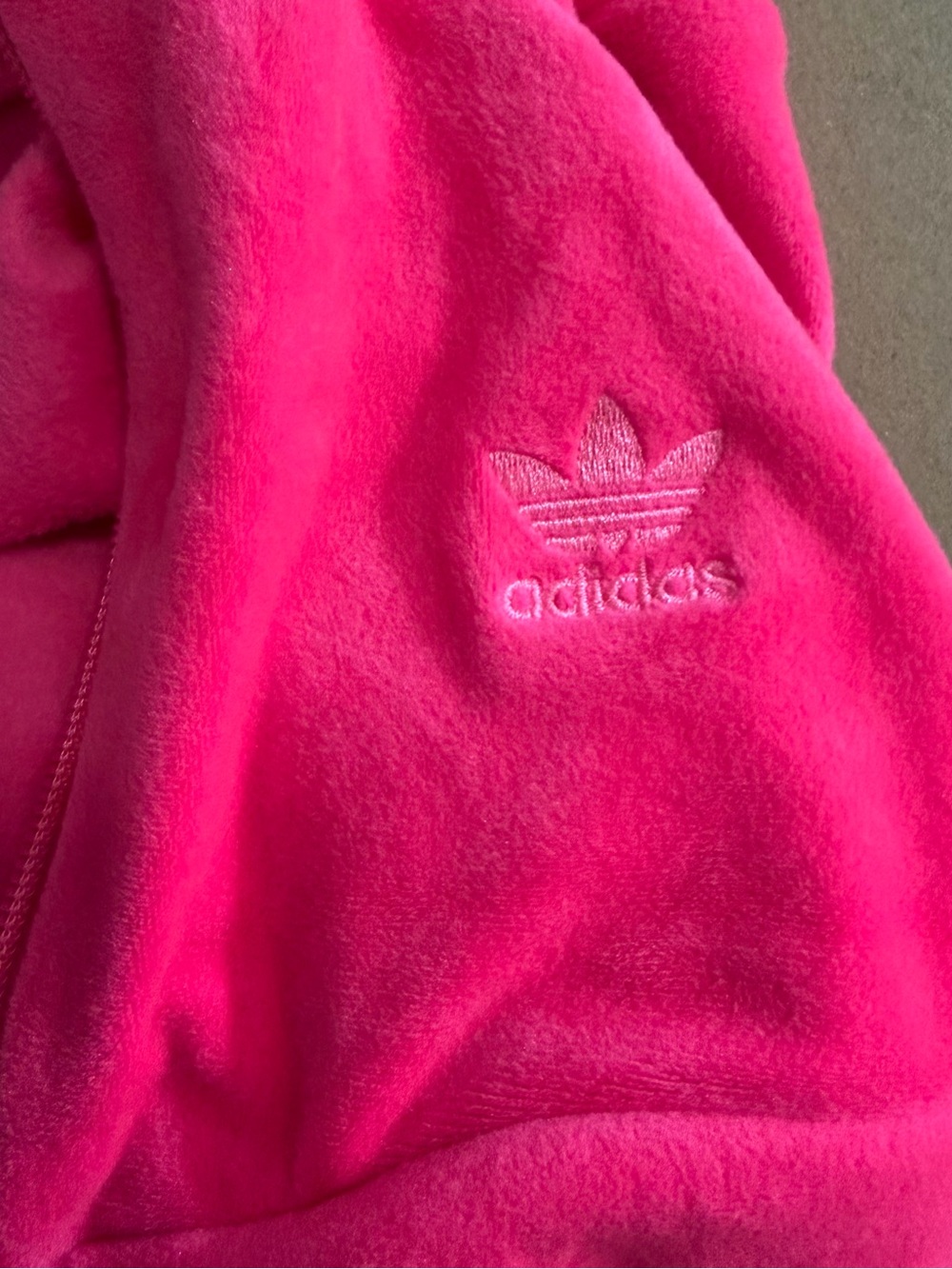 Adidas X Jeremy Scott Velour Crop TrackTop NWT Small Pink Y2K Bustier Streetwear - Picture 8 of 16